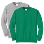 alt=”Sudadera Gildan sin capucha, color burdeos, de tejido grueso”