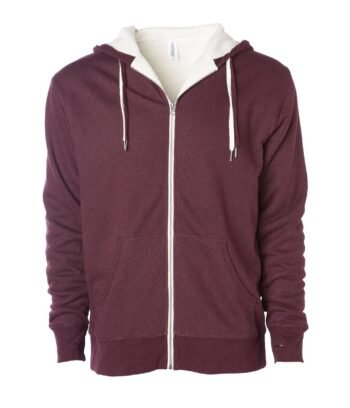 Unisex Heavyweight Sherpa Lined Heather Zip Hood