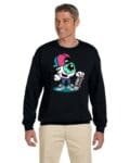 Men's cotton blend crew neck printed sweatshirt for everyday comfort
