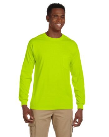 Gildan G241 Ultra Cotton ® 100% Cotton Long Sleeve T-Shirt with Pocket