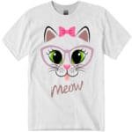 Cute Kitty Beautiful Cat face Ladies Women Printed T-Shirt