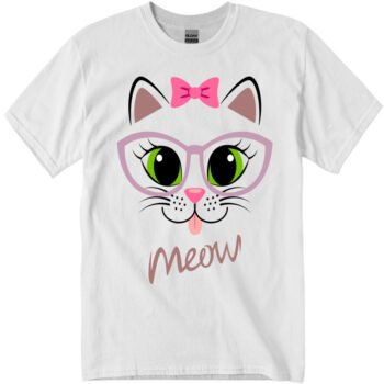 Cute Kitty Beautiful Cat face Ladies Women Printed T-Shirt