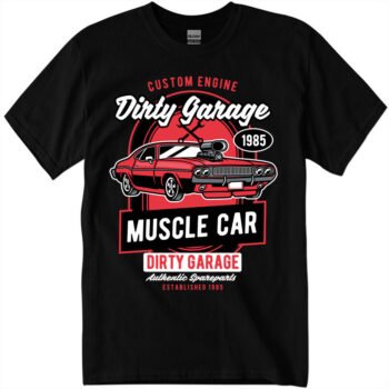 Dirty Garage Muscle Car T-Shirt 100% Cotton Premium Tee NEW